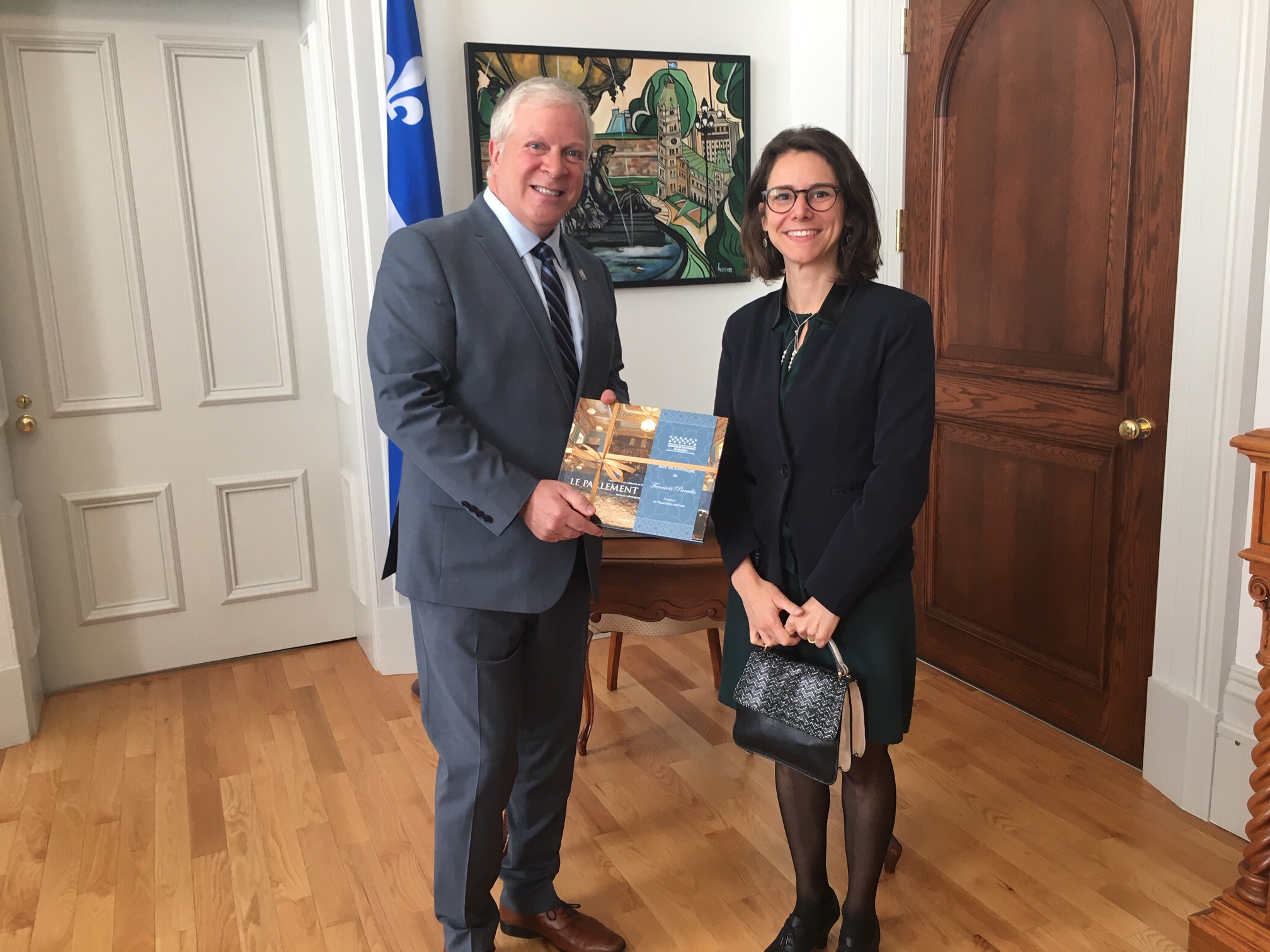 Le Président de l'ANQ François Paradis et Mme Sharon Weinblum