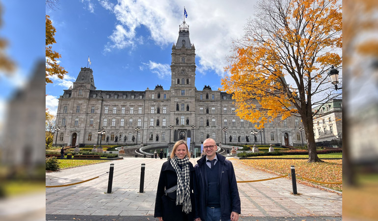 From left to right: Minister of Education of the Wallonia - Brussels Federation, Caroline Désir,  and the General Delegate, M. Yann Gall / © General Delegation of Wallonia-Brussels in Quebec