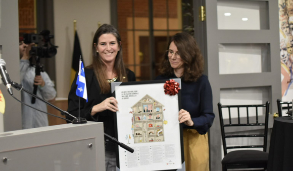 Mme Marie-Josée Audet, Sous-ministre adjointe p.i. Relations Europe, Indo-Pacifique et affaires interministérielles et institutionnelles au Ministère des Relations internationales et de la Francophonie et Mme Weinblum