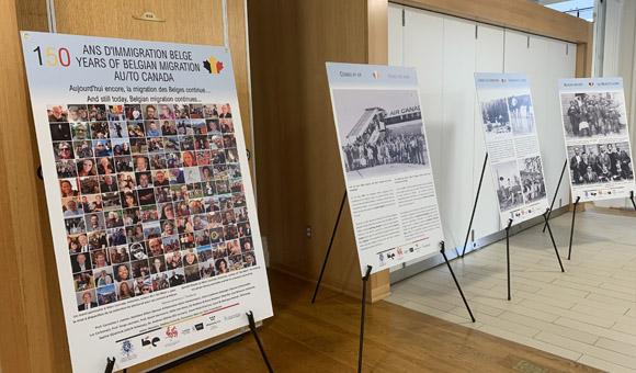 Exposition «150 ans d'immigration belge au Canada » © Délégation générale Wallonie Bruxelles au Québec, 2021