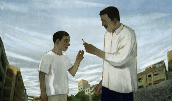 © Le jour où j'ai fumé une cigarette avec mon père de Sameh Alaa et Robin Vouters